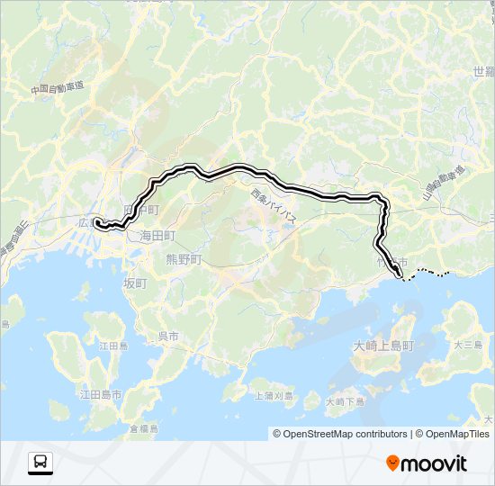高速：かぐや姫号  Line Map