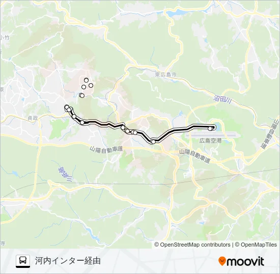 白市駅～広島空港線 の路線図