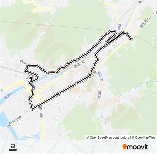 海田町ふれあいバス 北ルート  Line Map