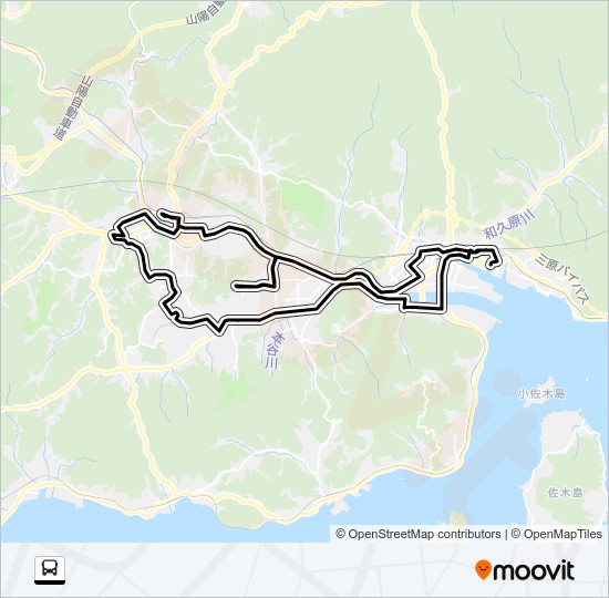 三原～本郷循環線（循環・時計回り）  Line Map