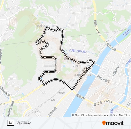 共立ハイツ線 Bus Line Map