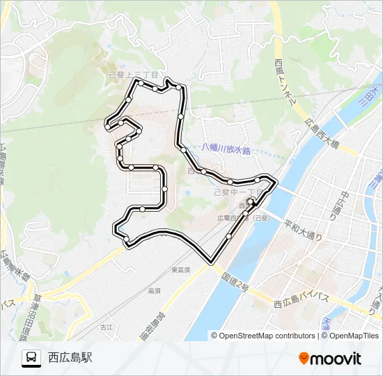 共立ハイツ線 Bus Line Map