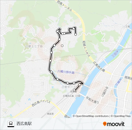11 大迫団地線 バスの路線図