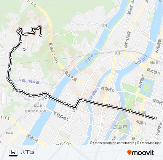 11H 大迫団地線 Bus Line Map