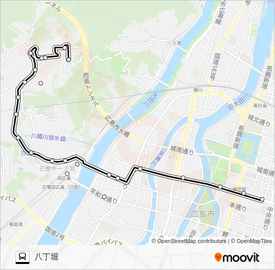 11H 大迫団地線 Bus Line Map