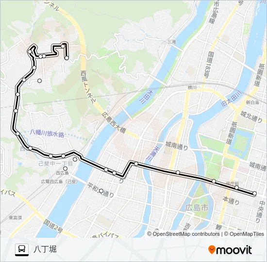 11H 大迫団地線 バスの路線図