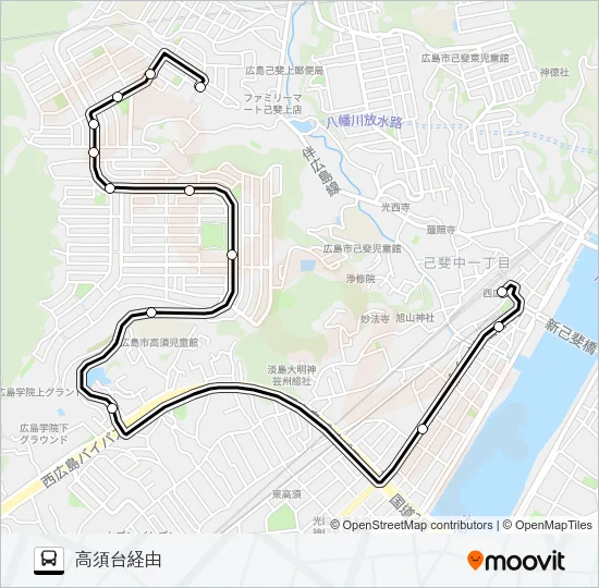 14 共立ハイツ線 Bus Line Map
