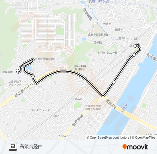 14-2 共立ハイツ線 Bus Line Map