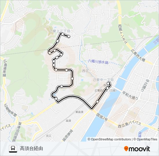 14-9 共立ハイツ線 Bus Line Map