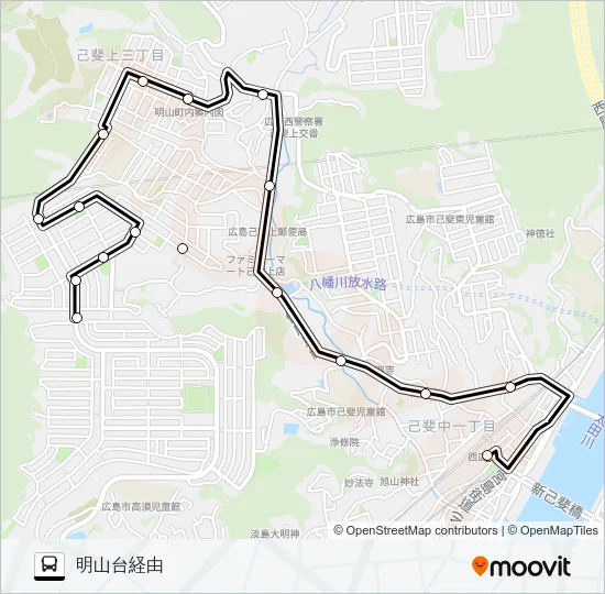11-19 共立ハイツ線 バスの路線図