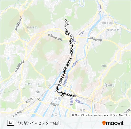 70G Bus Line Map