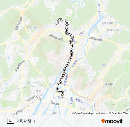 70K Bus Line Map