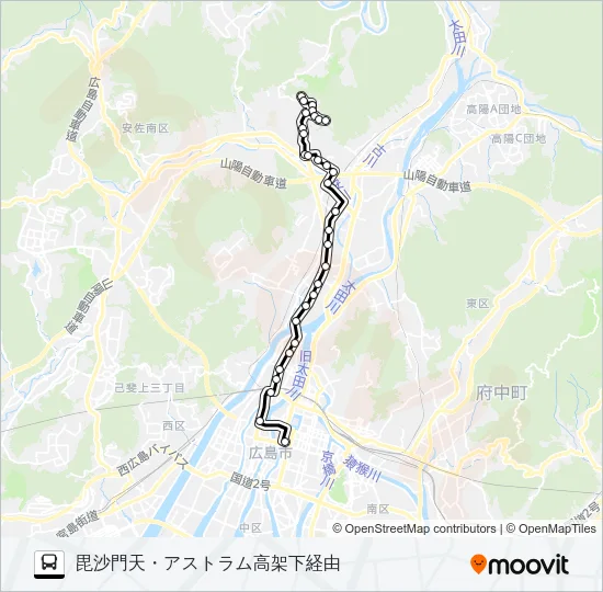 70K Bus Line Map