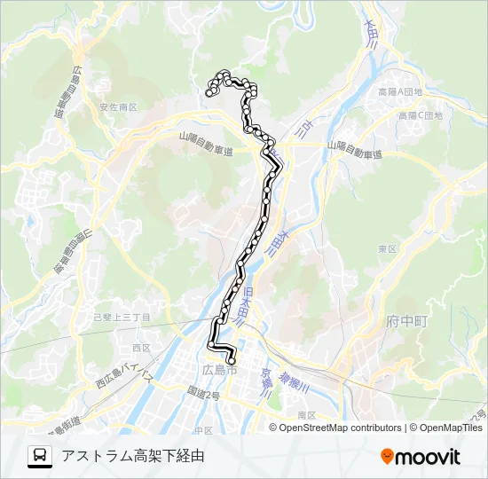 70K Bus Line Map