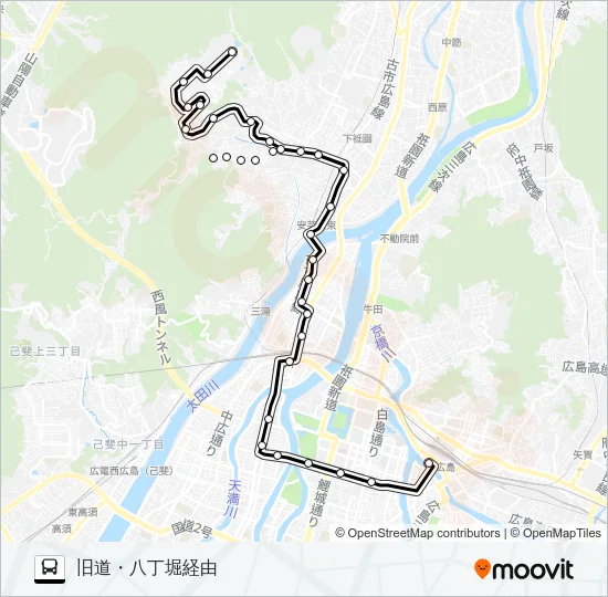 71H Bus Line Map
