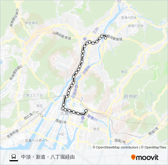 71H Bus Line Map
