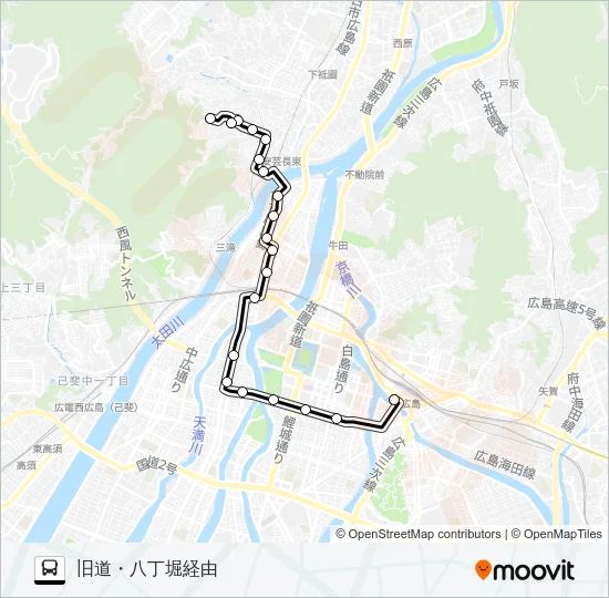 71H Bus Line Map