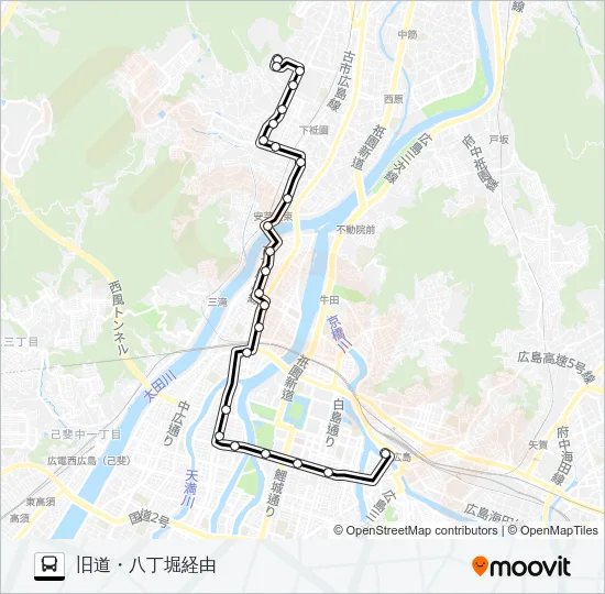 71H Bus Line Map