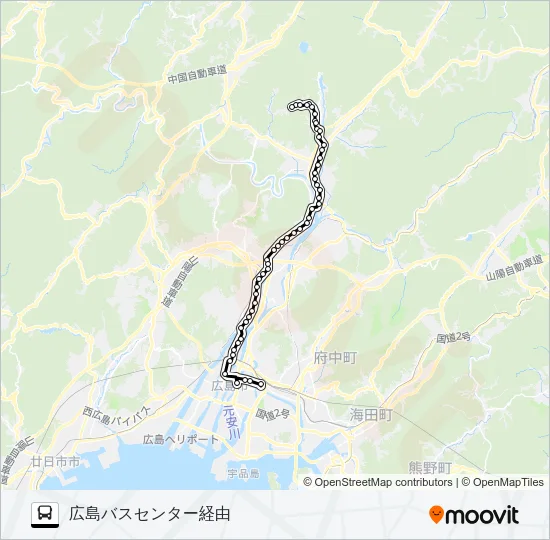 72G Bus Line Map