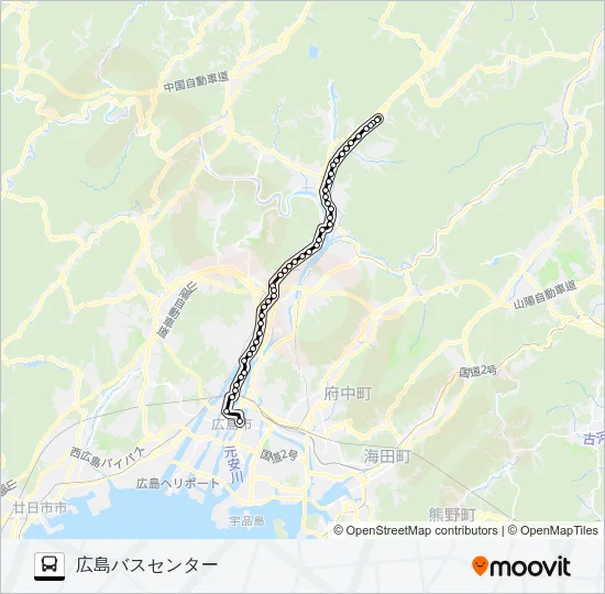 72K Bus Line Map