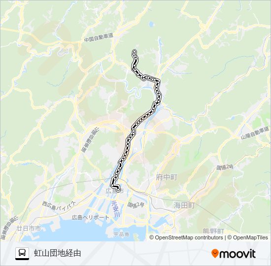 73K Bus Line Map