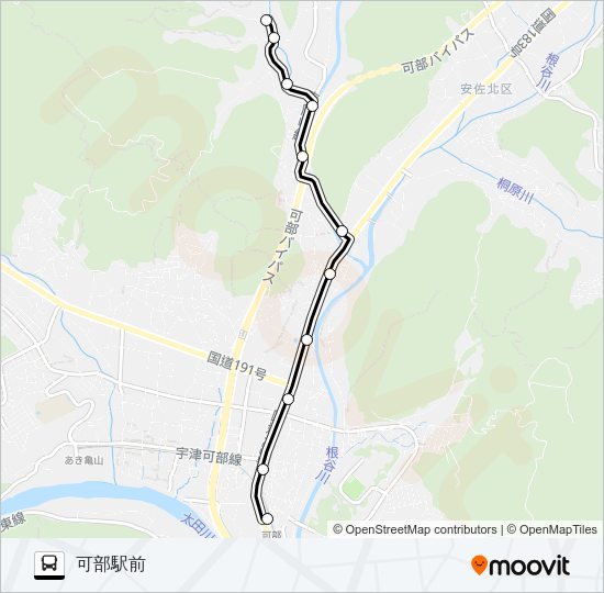 南原線 Bus Line Map