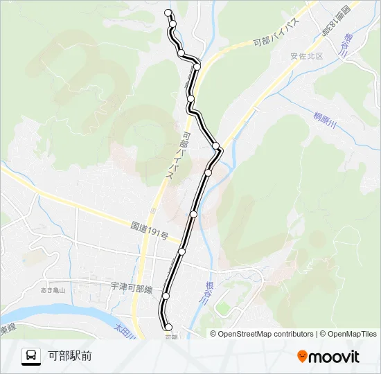 南原線 Bus Line Map