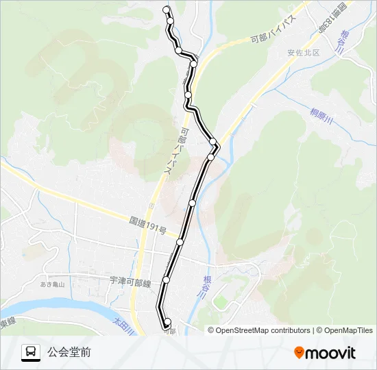 南原線 Bus Line Map