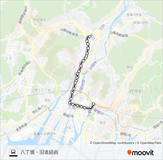 大町線 Bus Line Map