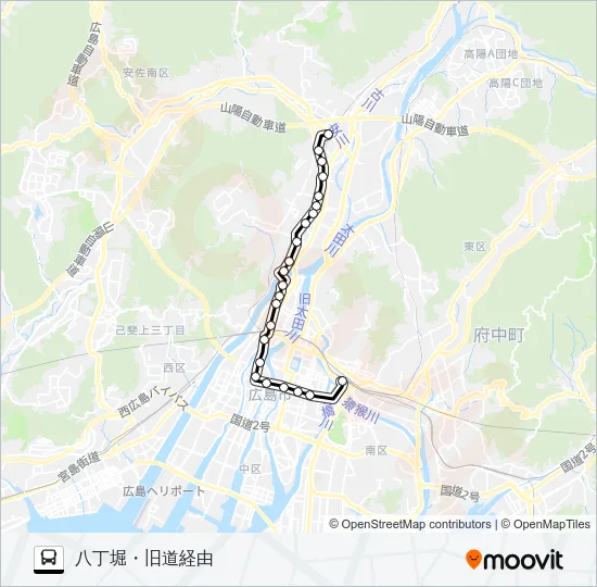 大町線 Bus Line Map