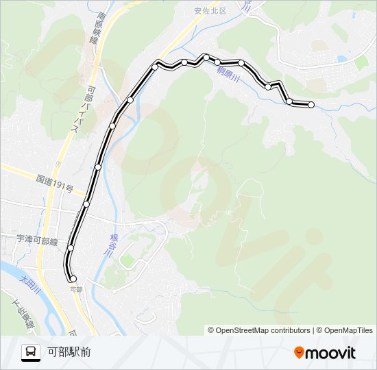 桐原線 Bus Line Map