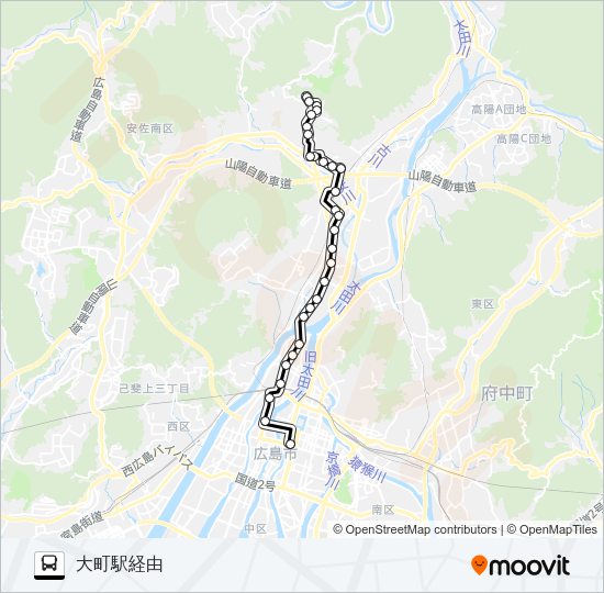 70-1 Bus Line Map
