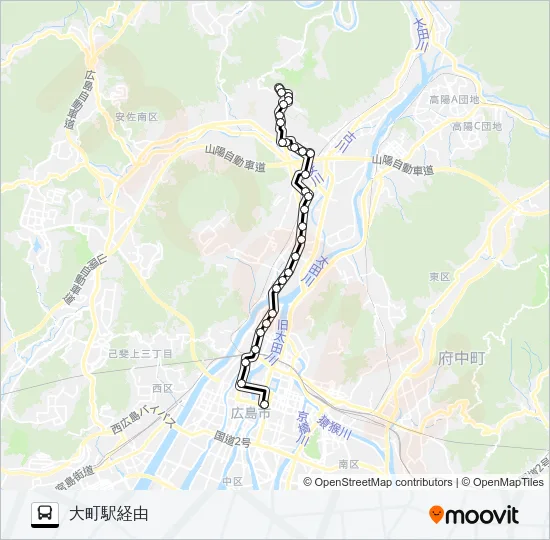70-1 バスの路線図