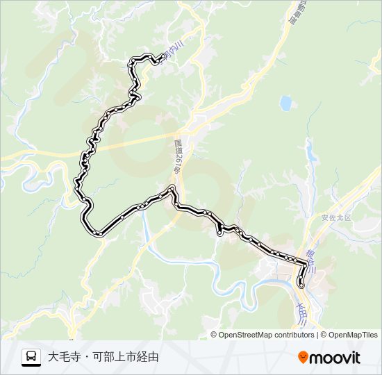 今吉田線 Bus Line Map