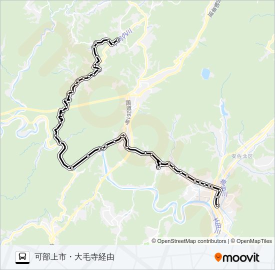 今吉田線 Bus Line Map