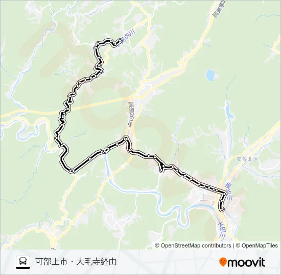 今吉田線 Bus Line Map