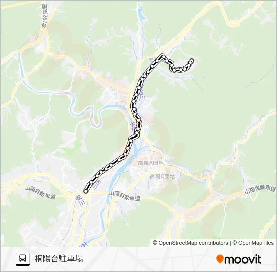 桐陽台線 Bus Line Map