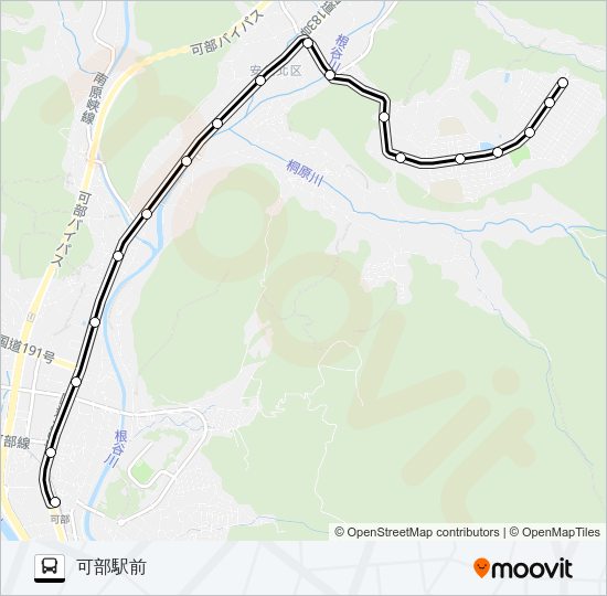 桐陽台線 Bus Line Map