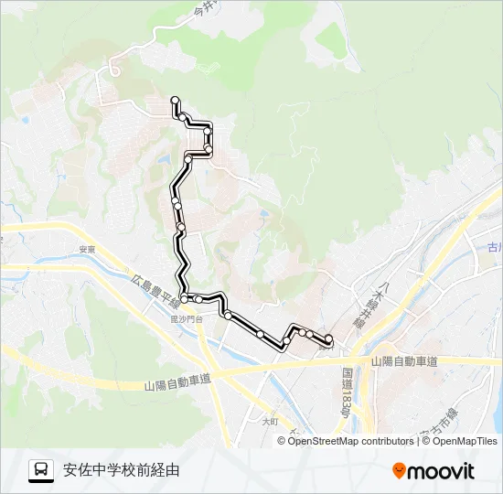 毘沙門台線 Bus Line Map