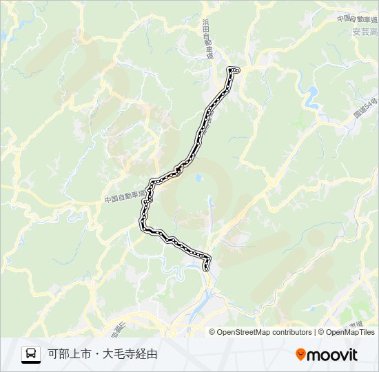 可部千代田線 Bus Line Map