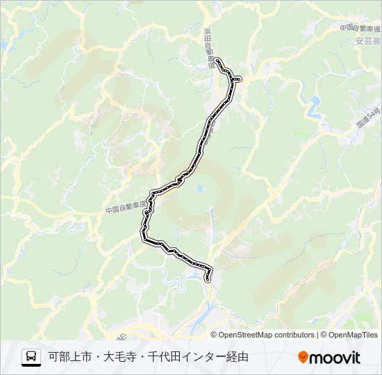 可部千代田線 Bus Line Map