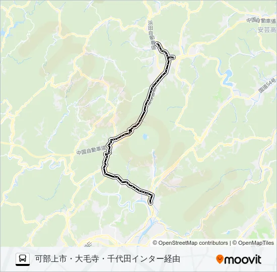 可部千代田線 Bus Line Map