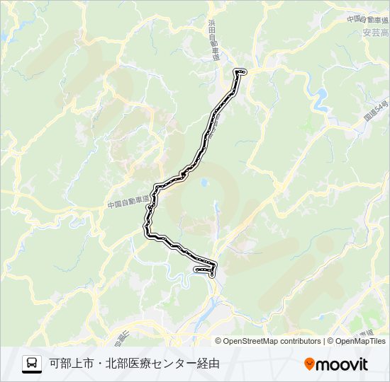 可部千代田線 Bus Line Map