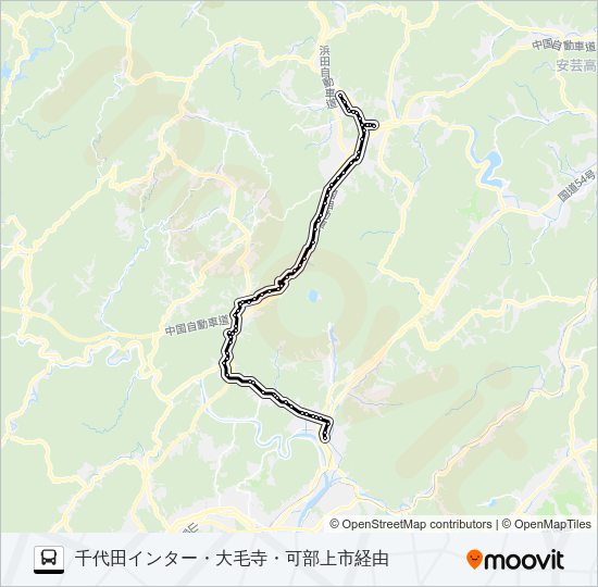 可部千代田線 Bus Line Map