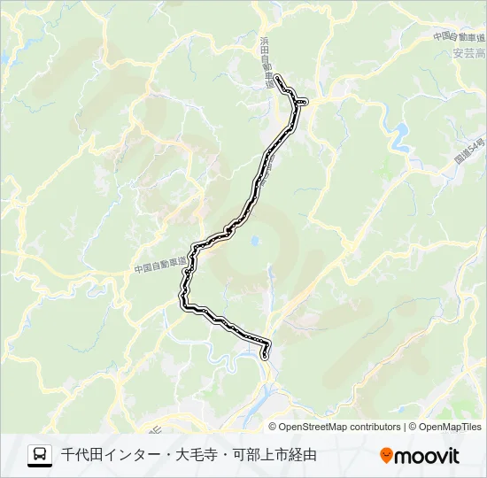 可部千代田線 Bus Line Map