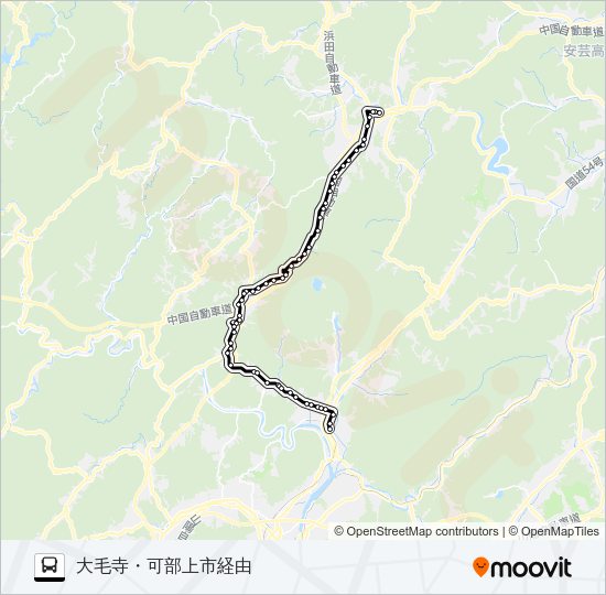 可部千代田線 Bus Line Map