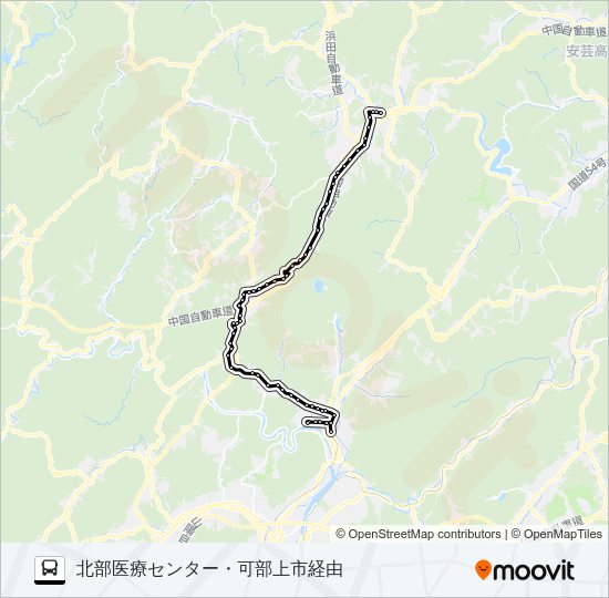 可部千代田線 Bus Line Map