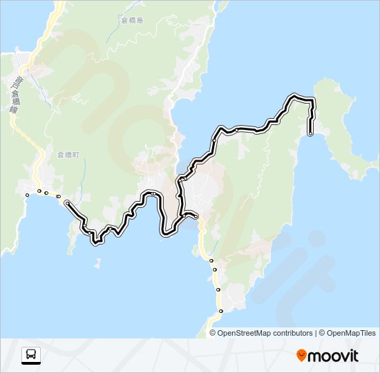 呉市生活バス 倉橋地区生活バス Bus Line Map