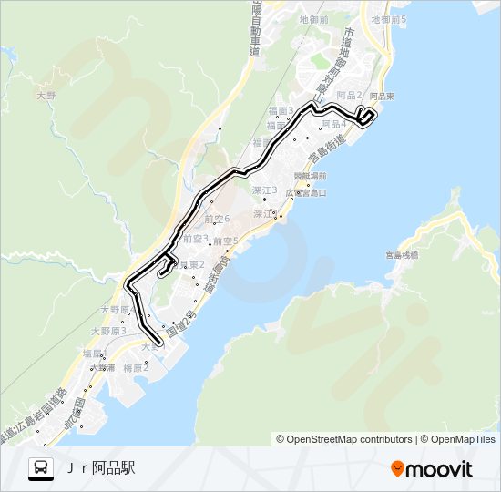 おおのハートバス Bus Line Map