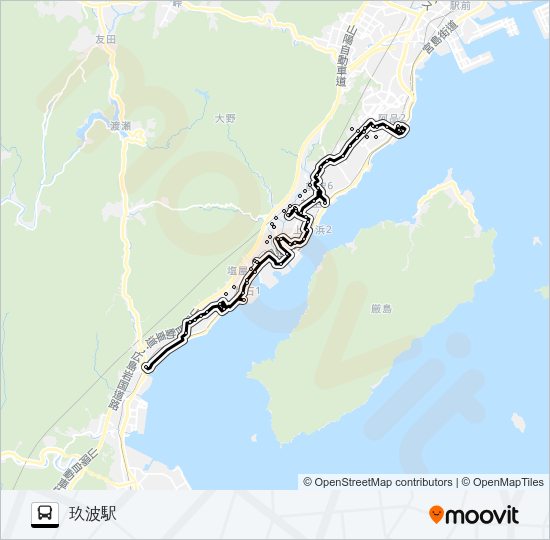 おおのハートバス Bus Line Map